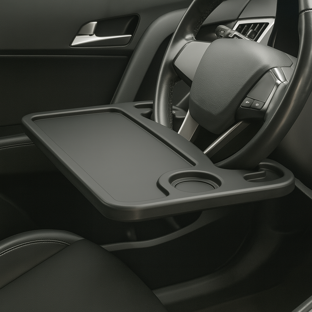 TackaSzefa™ - Dwustronny stolik na kierownicę do pracy i posiłków w aucie