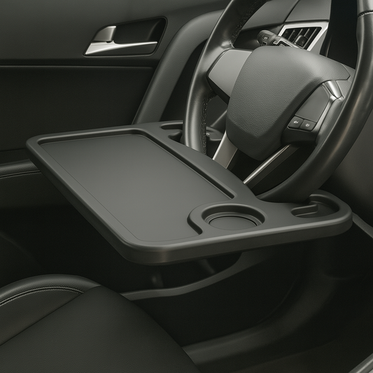 TackaSzefa™ - Dwustronny stolik na kierownicę do pracy i posiłków w aucie